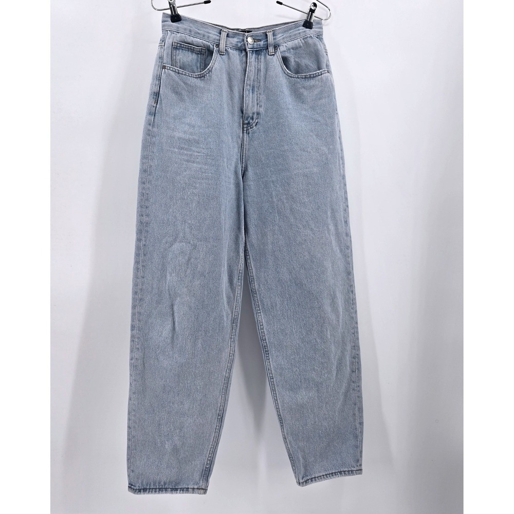 Simple Society Light Wash High Rise Mom Jeans Tapered Leg Denim Women's‎ 9/29